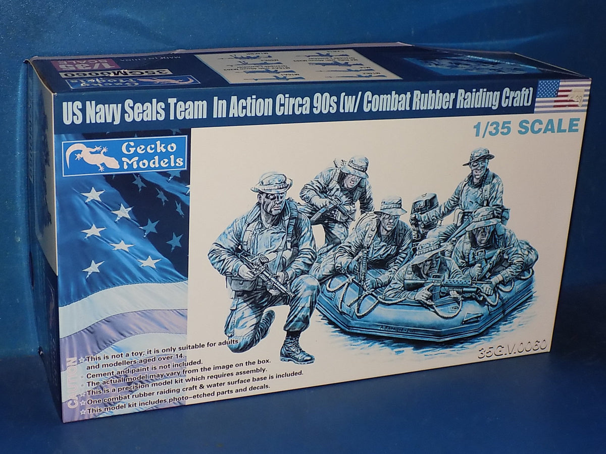 1/35 Gecko Models - US Navy Seals Team w/Rubber Raiding Craft