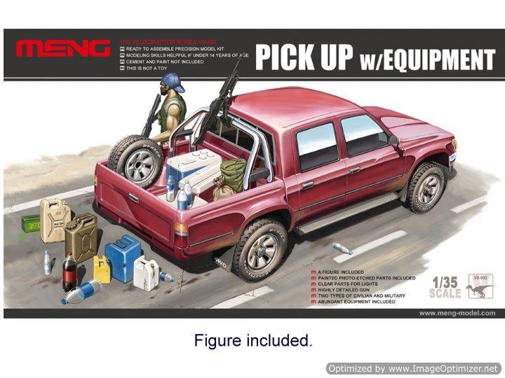 1/35 Meng Model - Pick UP w/ Barrett M82A1 12.7mm and equipment