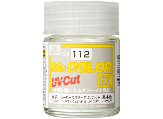 18ml Mr Hobby - Mr Clear Color GX Super Clear III UV Cut Gloss Lacquer