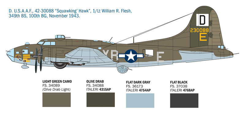 Italeri IT1487 1/72 - B-17F Flying Fortress