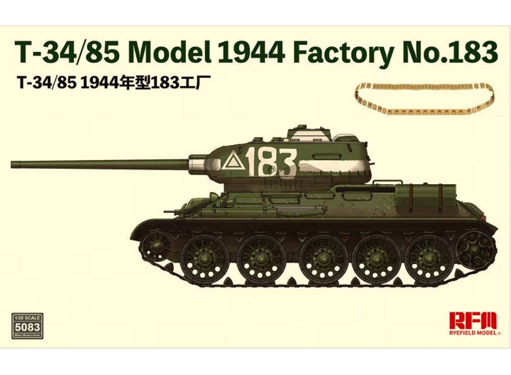 1/35 Rye Field - T-34/85 Model 1944 Factory No. 183