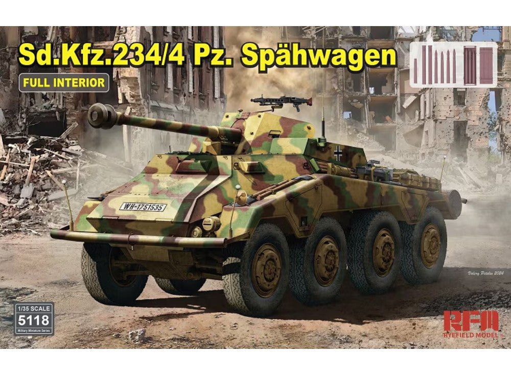 1/35 Rye Field - Sd.Kfz. 234/4 Pz. Spahwagen - Full Interior