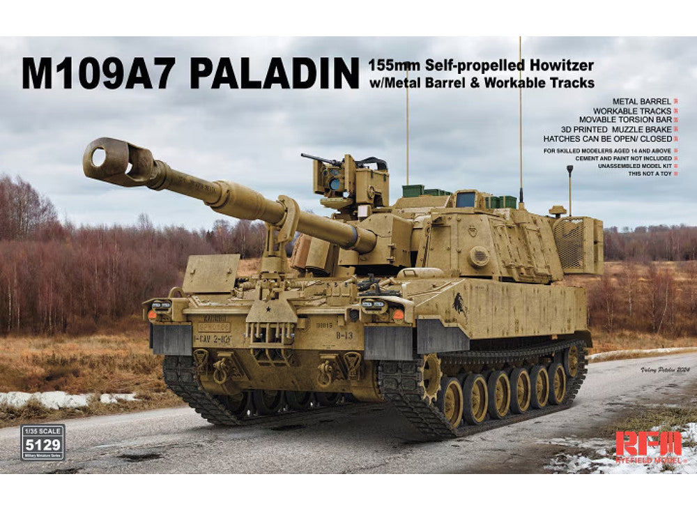 1/35 Rye Field - M109A7 Paladin Self-Propelled Howitzer - DAMAGED BOX