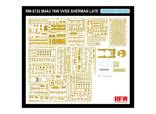 1/35 Rye Field - M4A3 Sherman 76W VVSS Late - Standard Version