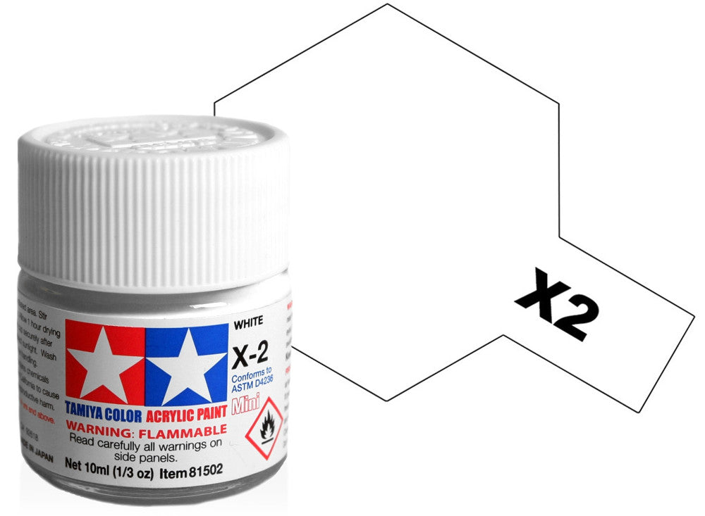 Tamiya 81502 10ml Acrylic Mini X2 White