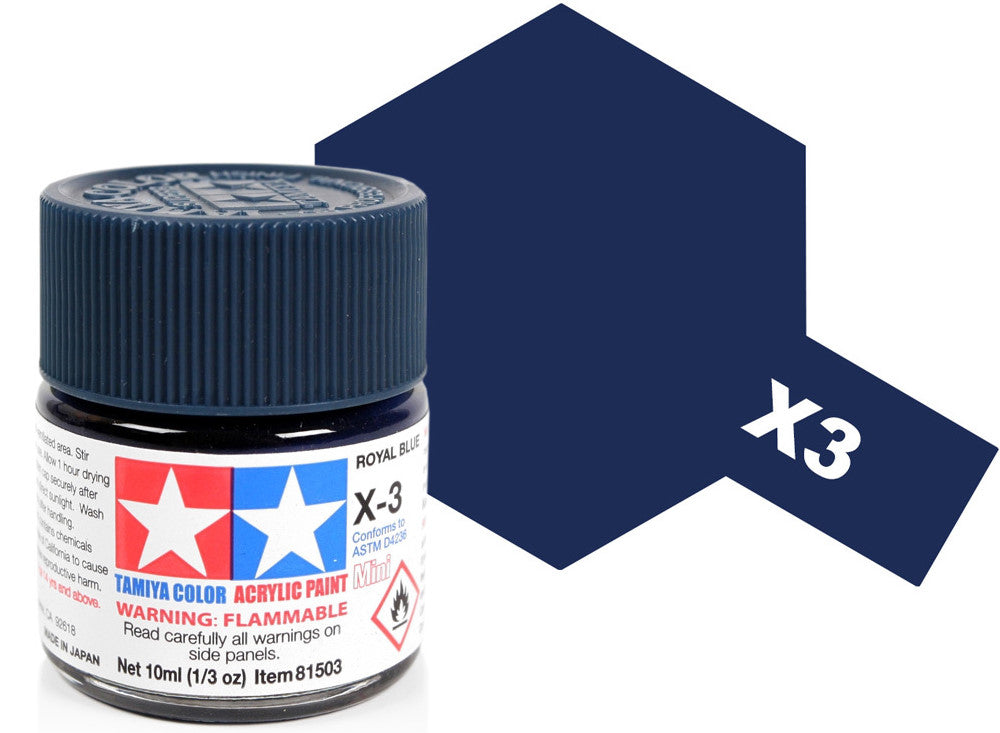 Tamiya 81503 10ml - Acrylic Mini X3 Royal Blue