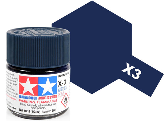 Tamiya 81503 10ml - Acrylic Mini X3 Royal Blue