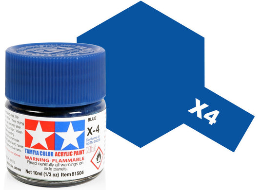 Tamiya 81504 10ml - Acrylic Mini X4 Blue