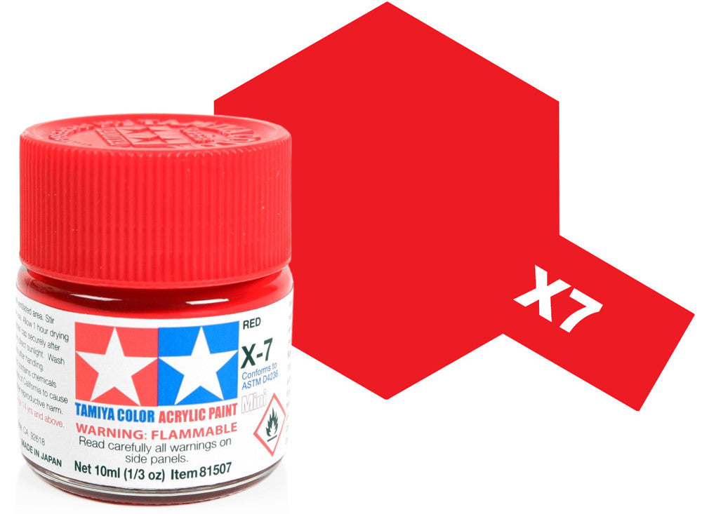 Tamiya 81507 10ml - Acrylic Mini X7 Red