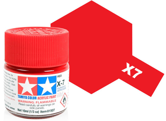 Tamiya 81507 10ml - Acrylic Mini X7 Red