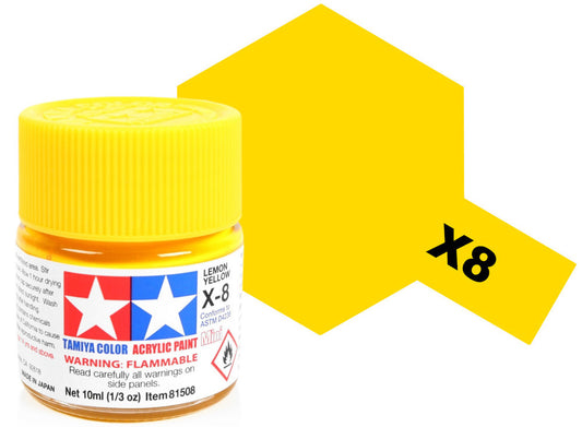 Tamiya 81508 10ml - Acrylic Mini X8 Lemon Yellow