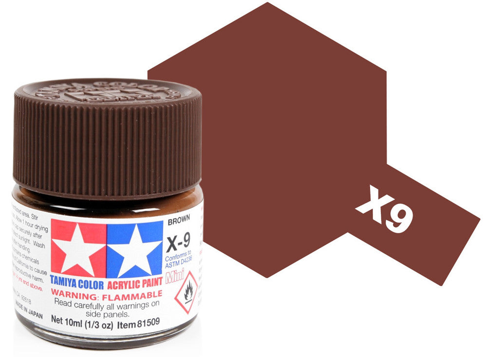 Tamiya 81509 10ml - Acrylic Mini X9 Brown