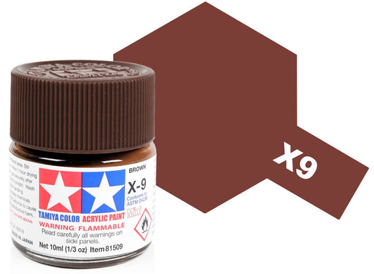Tamiya 81509 10ml - Acrylic Mini X9 Brown