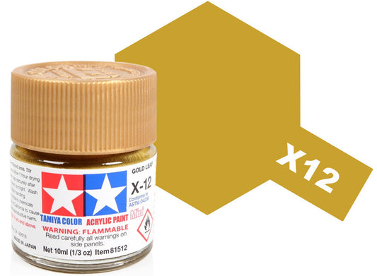 Tamiya 81512 10ml - Acrylic Mini X12 Gold Leaf