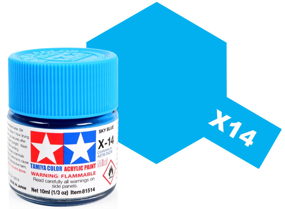 Tamiya 81514 10ml - Acrylic Mini X14 Sky Blue