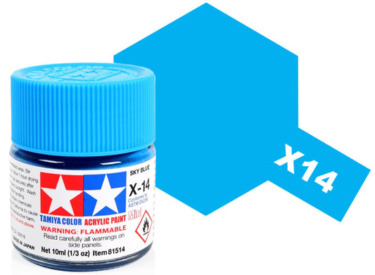 Tamiya 81514 10ml - Acrylic Mini X14 Sky Blue