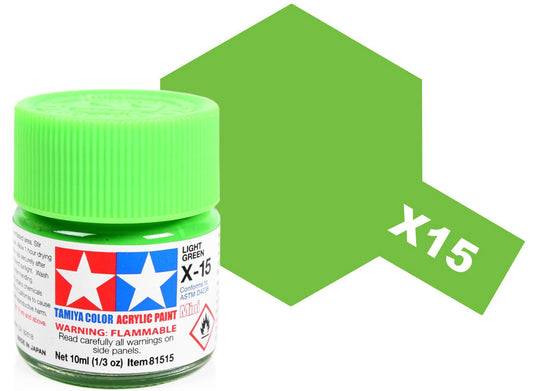 Tamiya 81515 10ml - Acrylic Mini X15 Light Green