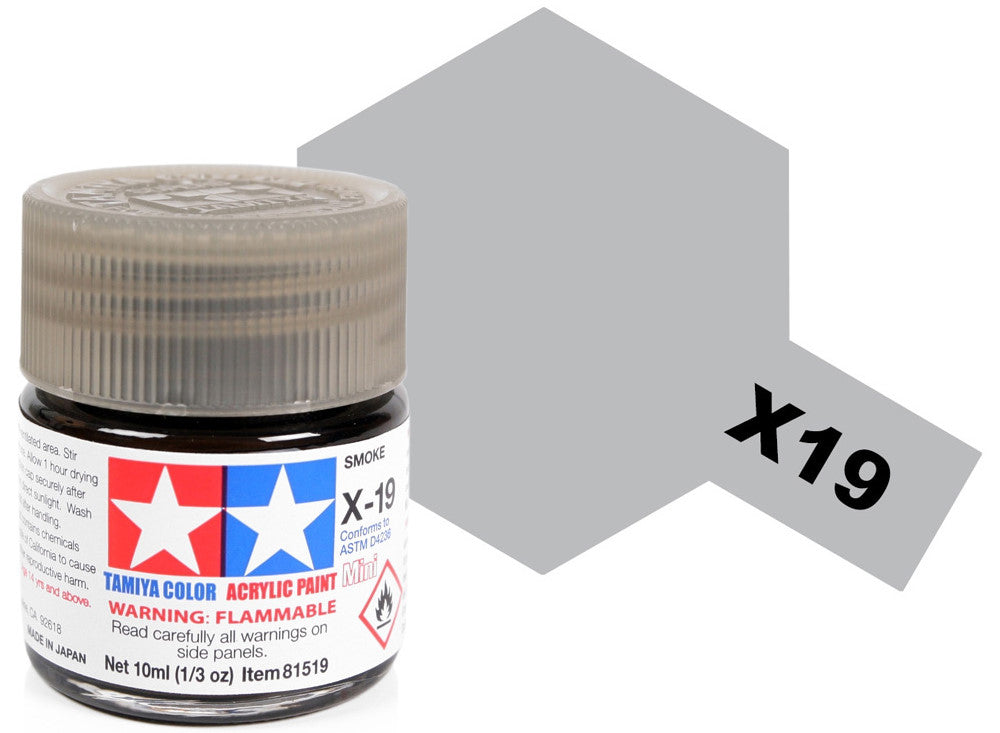 Tamiya 81519 10ml - Acrylic Mini X19 Smoke