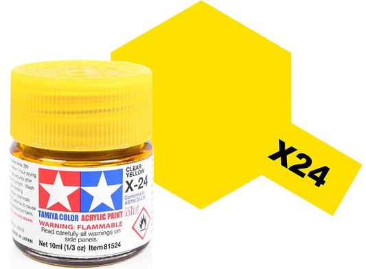 Tamiya 81524 10ml - Acrylic Mini X24 Clear Yellow