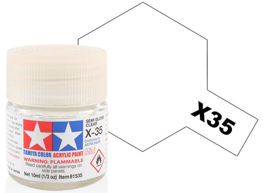 Tamiya 81535 10ml - Acrylic Mini X35 Semi Gloss Clear