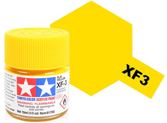 Tamiya 81703 10ml - Acrylic Mini XF3 Flat Yellow
