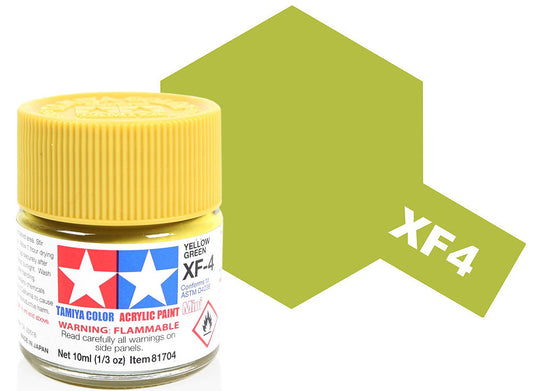 Tamiya 81704 10ml - Acrylic Mini XF4 Yellow Green