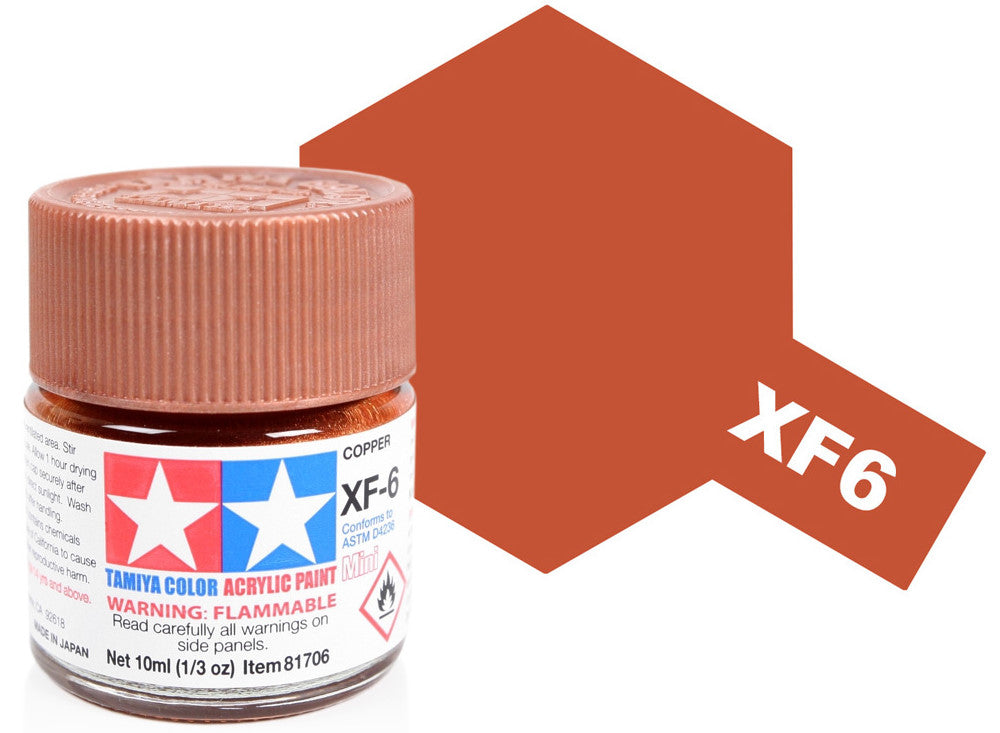 Tamiya 81706 10ml - Acrylic Mini XF6 Copper