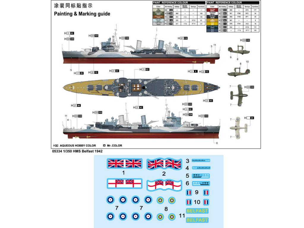 Trumpeter 05334 1/350 HMS Belfast 1942