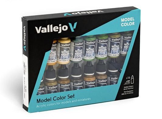 Vallejo 70109 18ml x16 - Model Colour Acrylic Paint Set Allied Forces WWII