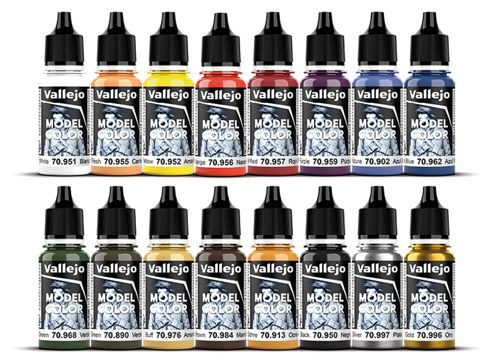 Vallejo 70140 18ml x16 - Model Color Acrylic Paint Set - USA Basic Military