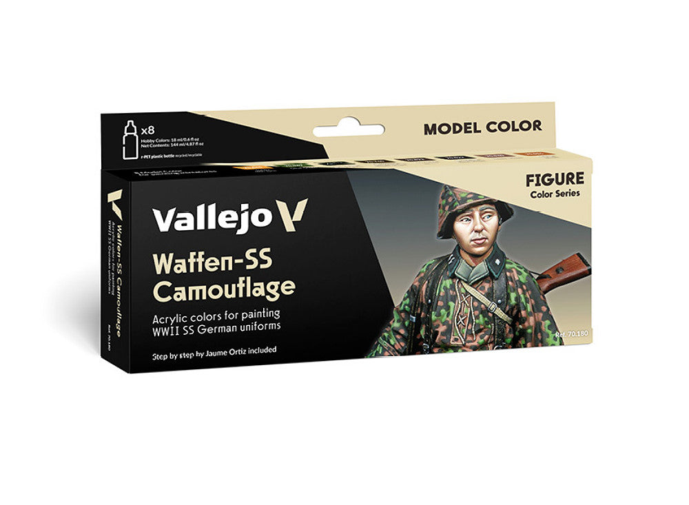 Vallejo 70180 18ml x 8 Model Color Set - Waffen SS Camouflage Set