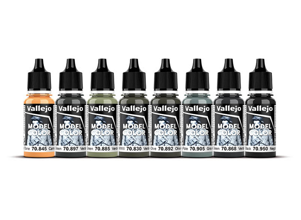 Vallejo 70181 18ml x 8 Model Color Set - German Field Grey Uniform Set