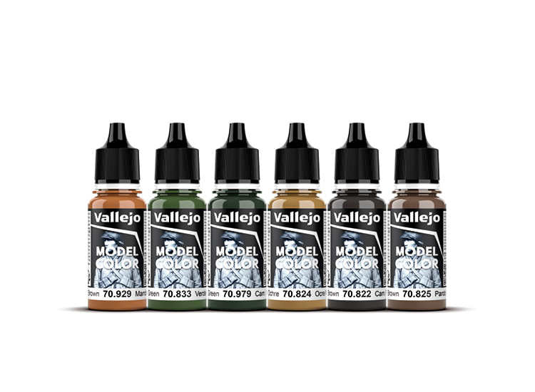 18ml x6 Vallejo - Model Color Acrylic Paint Set - German Waffen SS