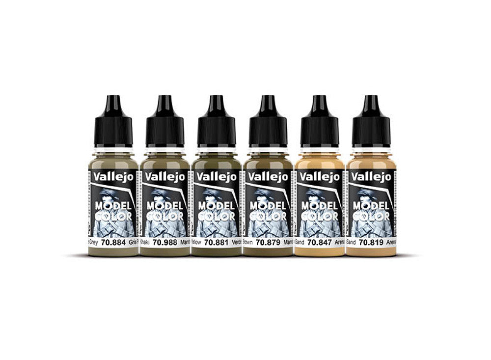 Vallejo 70208 18ml x6 - Model Color Acrylic Paint Set - Desert British and German
