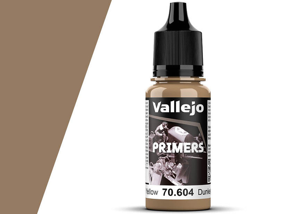 Vallejo 70604 18ml Polyurethane Primer - German Dark Yellow RAL 7028