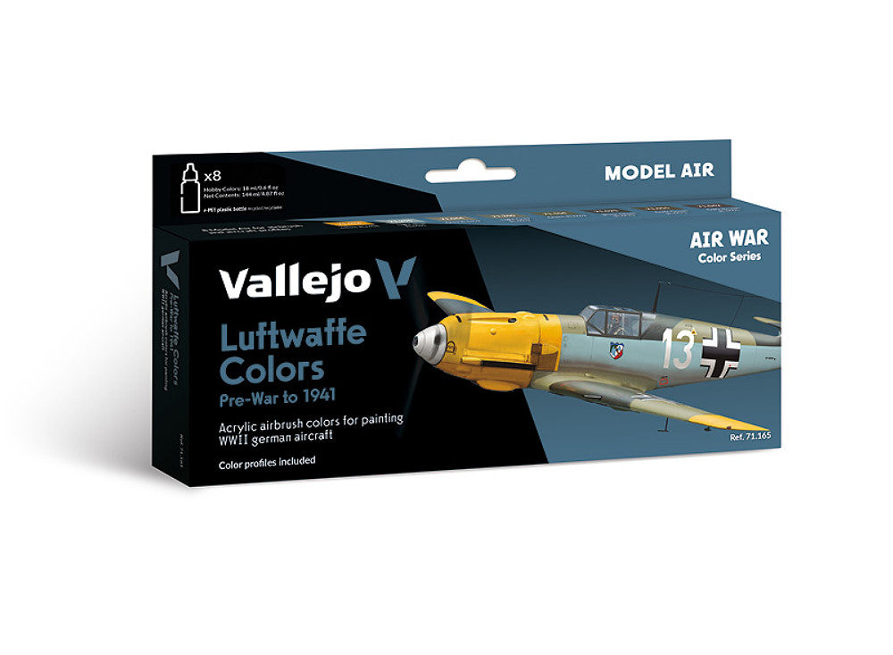 Vallejo 71165 18ml x8 Model Air Set - Luftwaffe Pre-War to 1941
