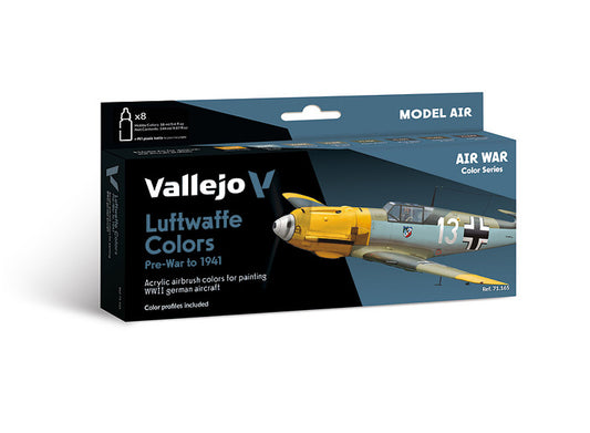 Vallejo 71165 18ml x8 Model Air Set - Luftwaffe Pre-War to 1941
