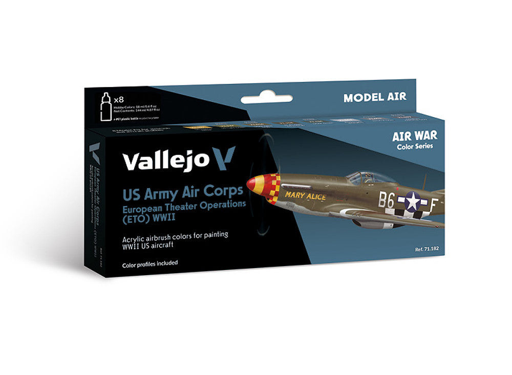 Vallejo 71182 18ml x 8 Model Air Set -  US Air Corps ETO WWII