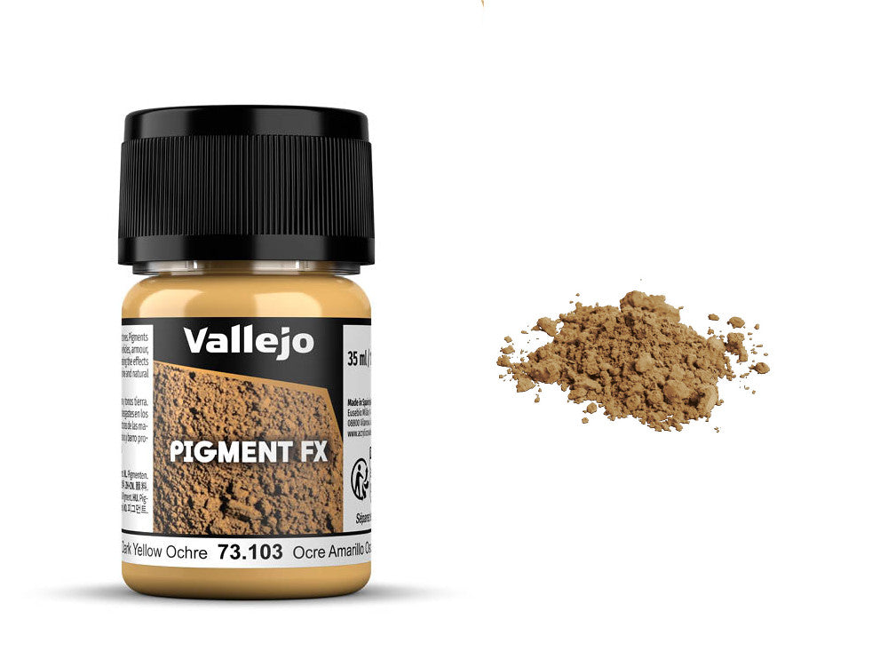 Vallejo 73103 35ml Pigments - 73103 Dark Yellow Ochre