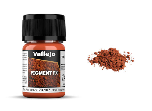Vallejo 73107 35ml Pigments - 73107 Dark Red Ochre