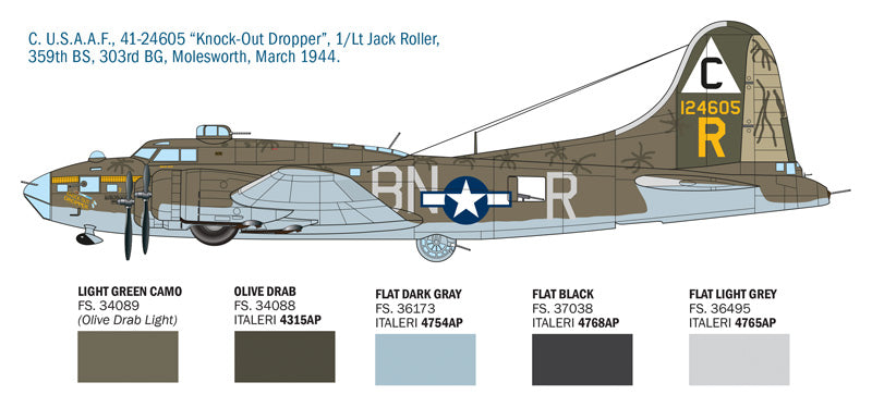 Italeri IT1487 1/72 - B-17F Flying Fortress