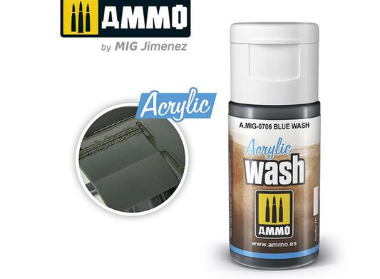15ml Ammo Mig - Acryic Wash - Blue