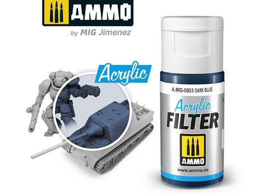15ml Ammo Mig - Acrylic Filter - Dark Blue