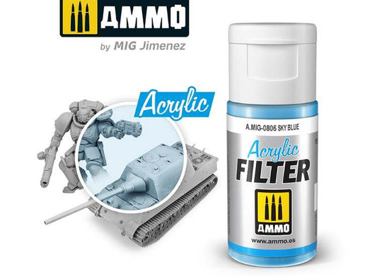 15ml Ammo Mig - Acrylic Filter - Sky Blue