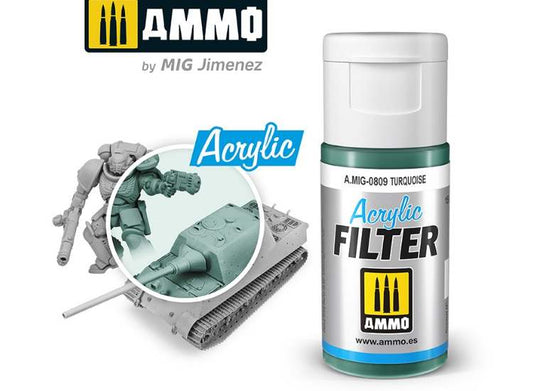 15ml Ammo Mig - Acrylic Filter - Turquoise