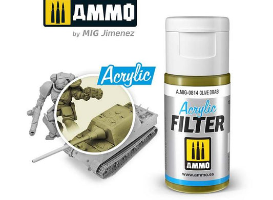 15ml Ammo Mig - Acrylic Filter - Olive Drab