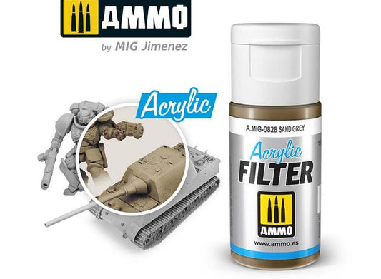 15ml Ammo Mig - Acrylic Filter - Sand Grey