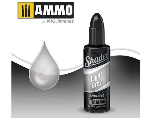 10ml Ammo Mig - Acrylic Shader - LIGHT GREY