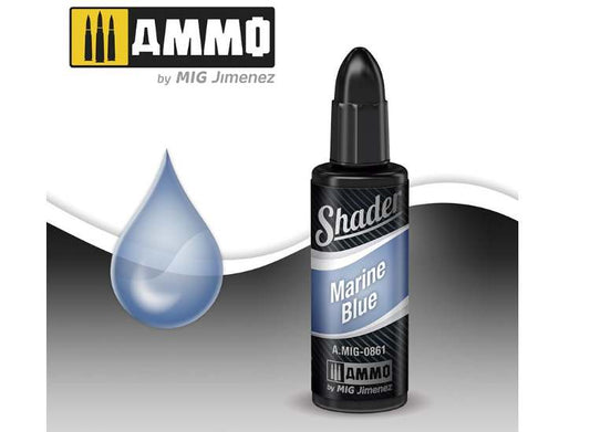 10ml Ammo Mig - Acrylic Shader - MARINE BLUE 