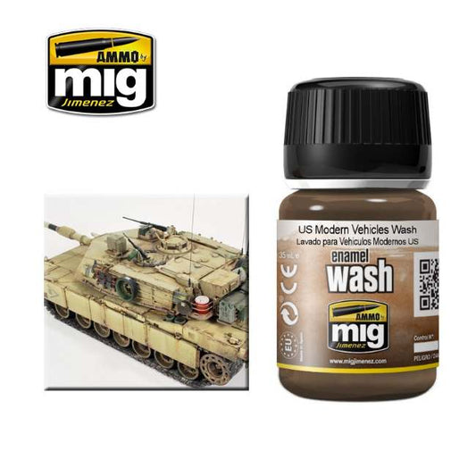 35ml Ammo Mig - US Modern Vehicles Wash - Enamel